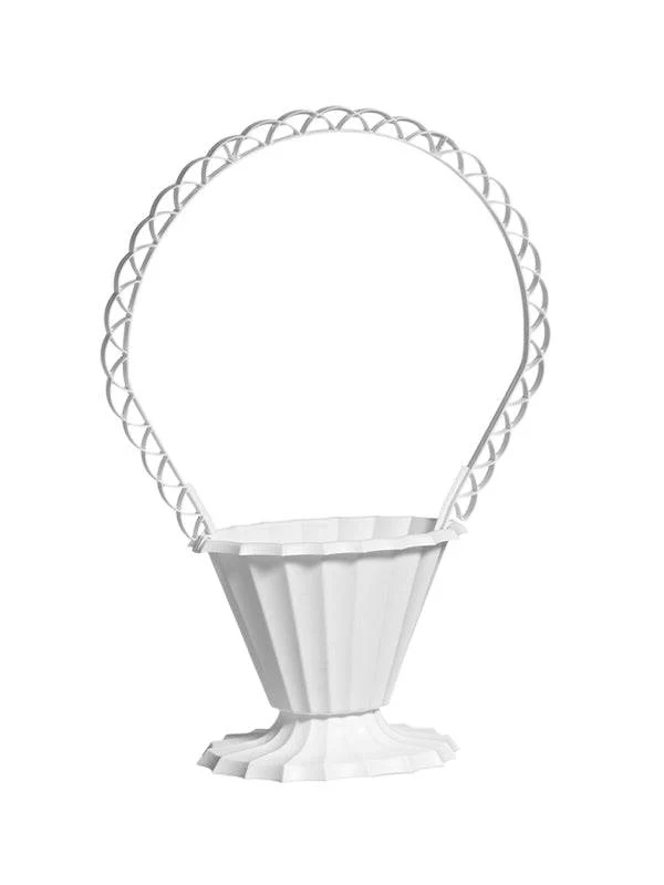 Fluted Basket - White (18 Pack)