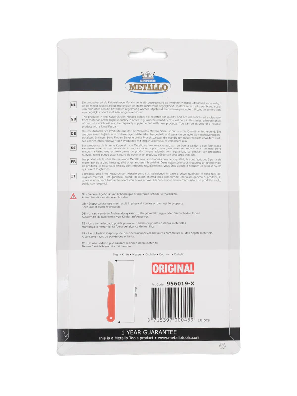 Solingen Stainless Steel Floral Strip Knife – 65mm Blade (10 Pack) - Image 3