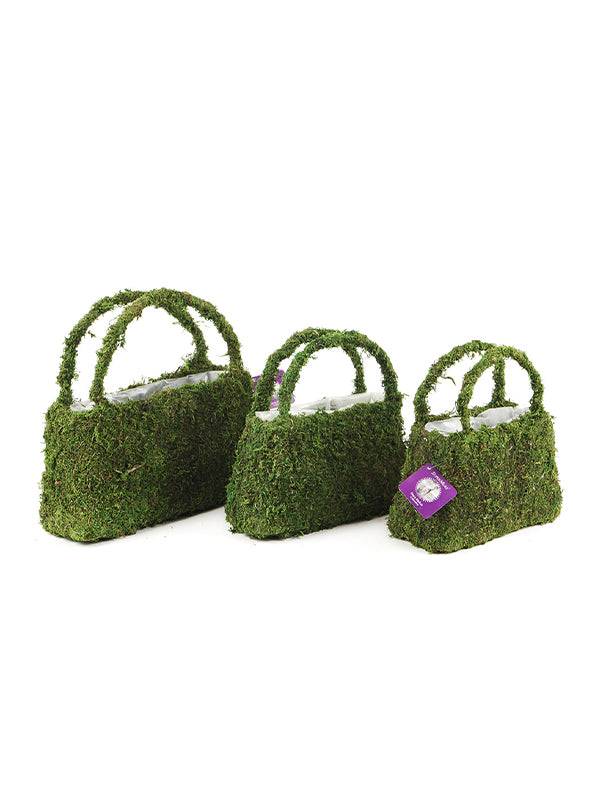 Super Moss Deco Beaumont Purse Planter Set (Set of 3)