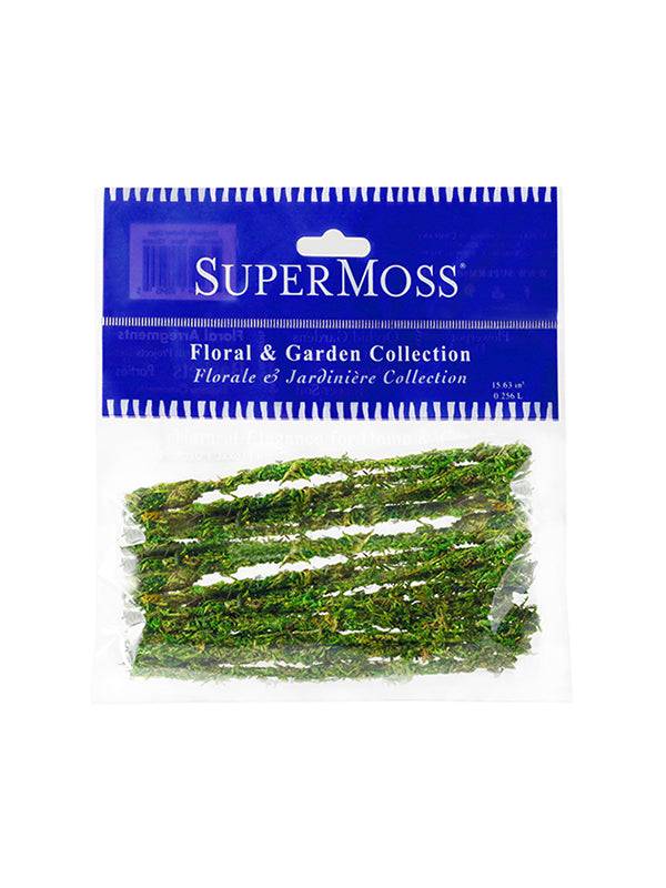 Super Moss Preserved Moss Floral Plant Ties – 5in (12-Pack)