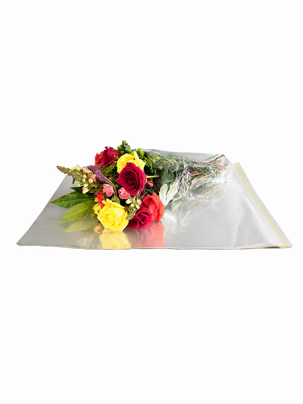 WrapEZ Self-Adhesive Bouquet Sheets – Crystal Clear, Watertight Seal (500 Pack)